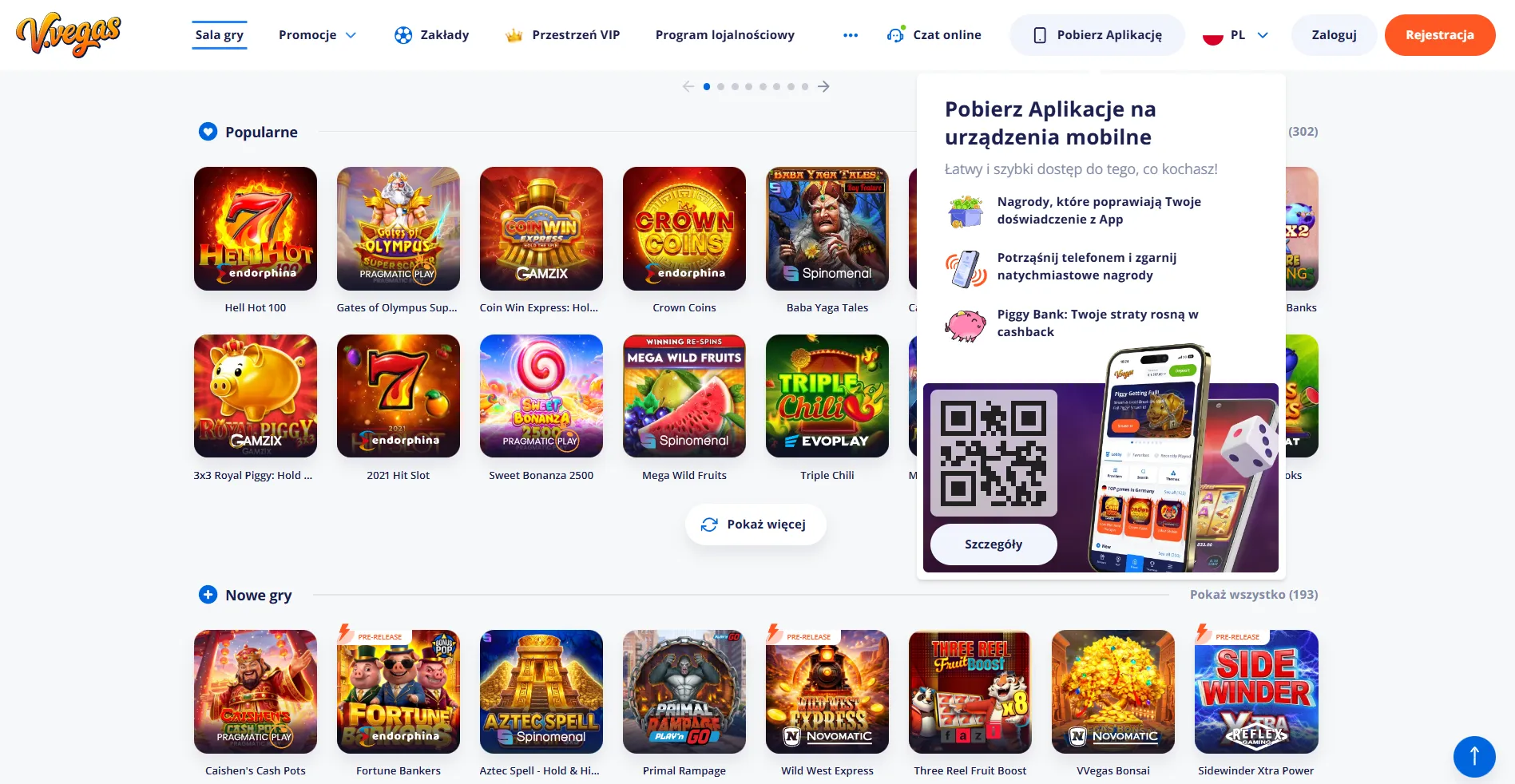Aplikacja mobilna Vulkan Vegas casino na Android i iOS